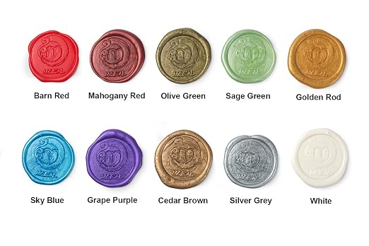 Mceal Sealing Wax Stick with Wick Flower De Luce of France Retro 10 Pieces Pack - Image 4