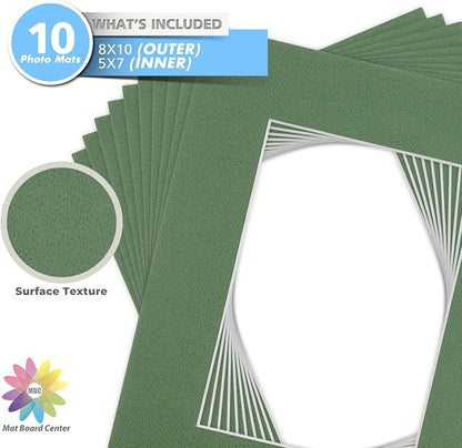Mat Board Center, 8x10 for 5x7 Basque Green Color Mats - Image 3