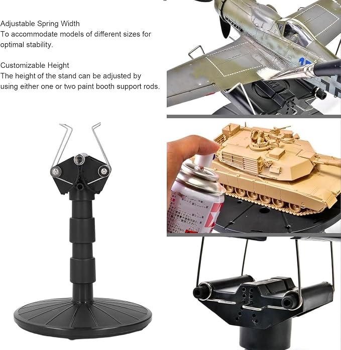 Spray Work Painting Stand, Model Painting Stand Base Holder, Adjustable Height - Image 3