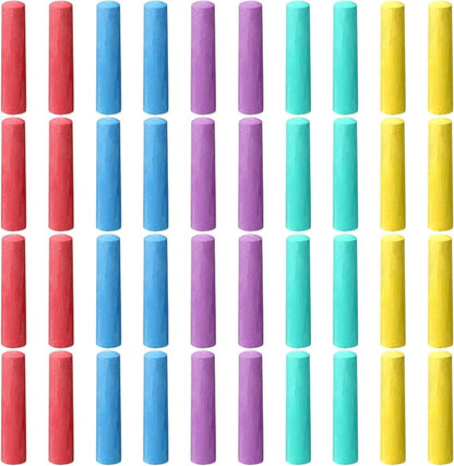 40 Pcs Sidewalk Chalks for Kids Non Toxic Jumbo Chalk for Party Gift Outdoor by Unknown