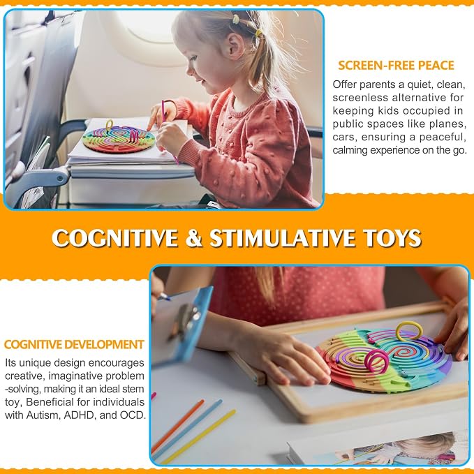 Sensory Activity Board for Kids Toddler Boys, Sensory Fidget Toys for Stress - Image 4