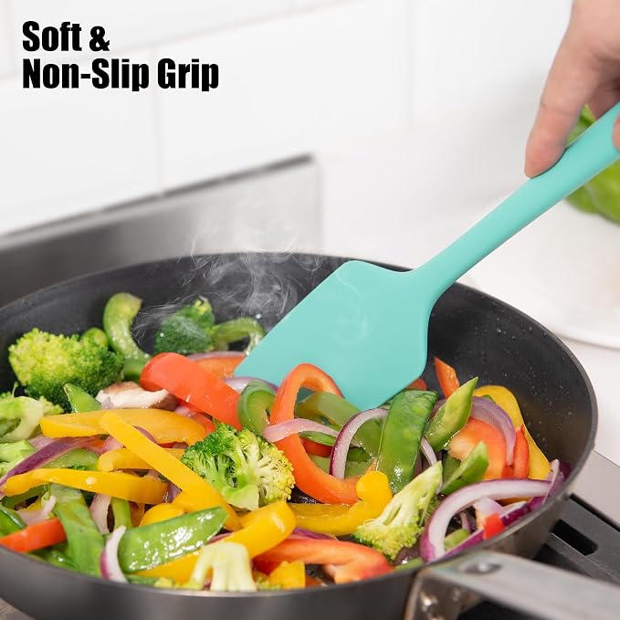 600°F Heat Resistant Silicone Spatula, Doosu High Temp Flexible Kitchen Rubber - Image 7