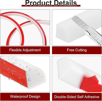 uxcell 197 Inch Flexible Quarter Round Molding Silicone Peel and Stick Trim - Image 3