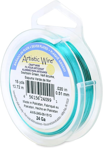 Artistic Wire, 24 Gauge Silver Plated Tarnish Resistant Colored Copper Craft by ArtisticWire