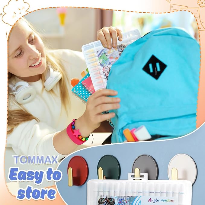 Acrylic Paint Marker Pens 24pcs, Dual Tip Pens - Image 2