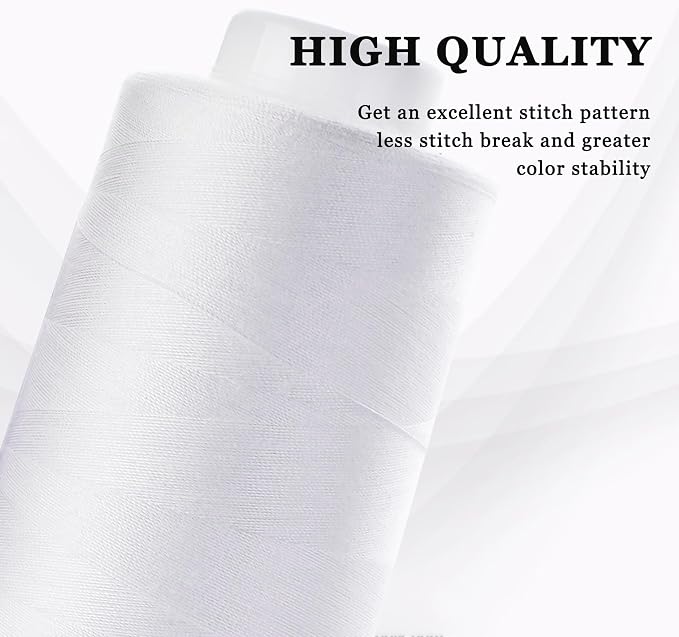 Serger Thread 4 Cones 3000 Yards Each Spool All Purpose Polyester Thread 40S/2 - Image 4
