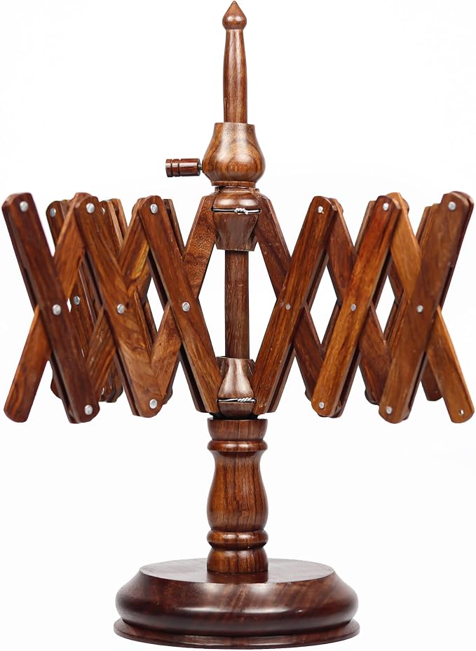 Wooden Yarn Winder for Knitting and Crocheting, Rosewood Swift Hand Operated by Unknown