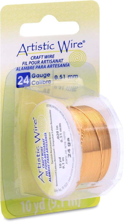Artistic Wire 24 Gauge Tarnish Resistant Brass Craft Jewelry Wrapping Wire by Unknown