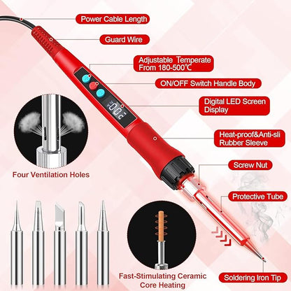Soldering Iron Kit, 100W LED Digital Solder Gun kits - Image 2