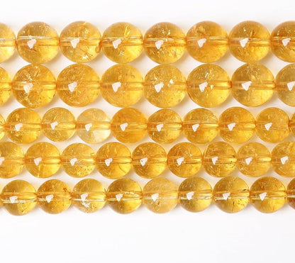 10mm 36Pcs Natural Citrine Beads - Image 2