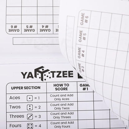 PlayDice Score Pads for Yahtzee: 120 Easy Tear Off, Large Print Score Sheets - Image 4