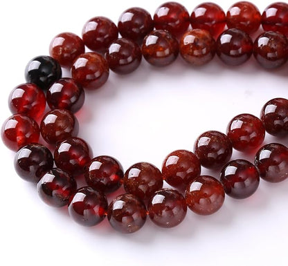 6MM 60PCS Natural Orange Garnet Beads Round Loose Beads - Image 4
