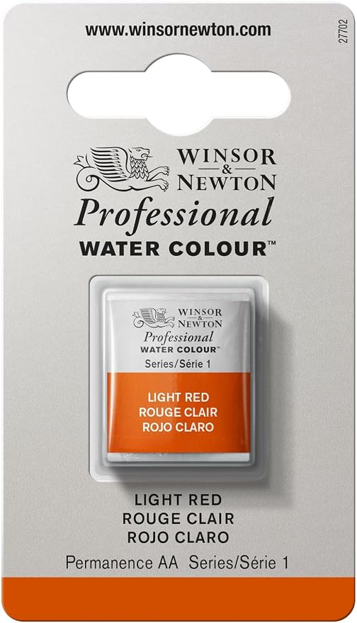 Winsor & Newton Professional Water Colour Paint, Half Pan, Light Red by WinsorNewton