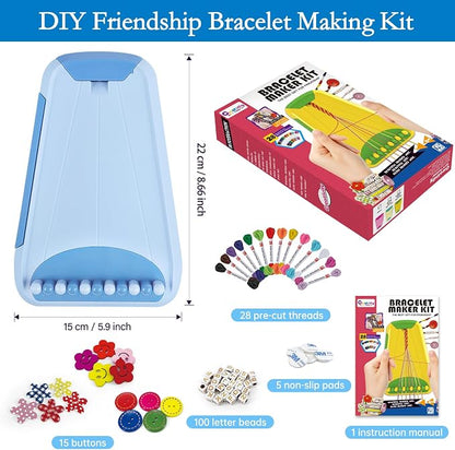Friendship Bracelet Making Kit for Girls, Arts and Crafts Bracelets String - Image 4