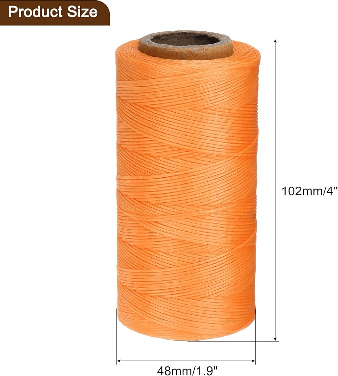 uxcell Leather Sewing Waxed Thread, 284 Yards / 260m 0.8mm 150D Flat Polyester - Image 6