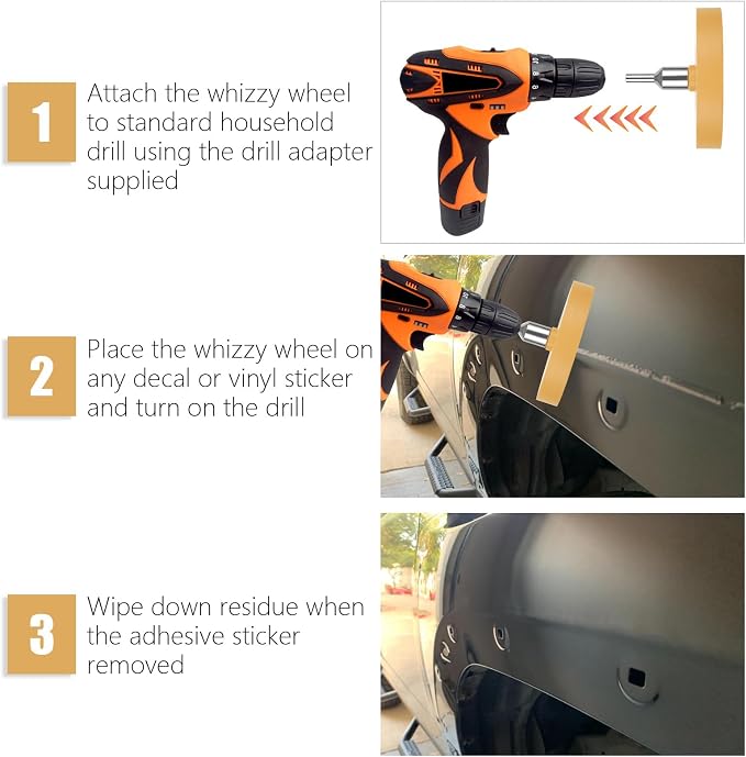 8 Pack Decal Remover Eraser Wheel, 3.5in Adhesive Remover Rubber Wheel Decal - Image 4