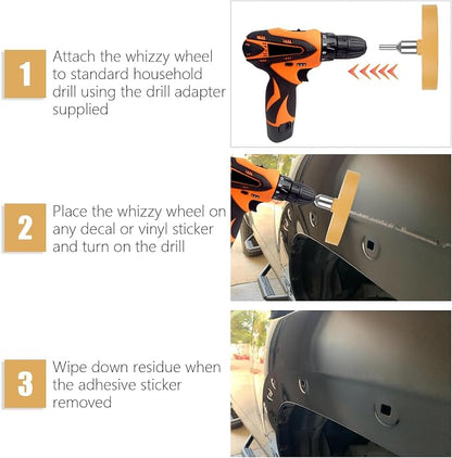 8 Pack Decal Remover Eraser Wheel, 3.5in Adhesive Remover Rubber Wheel Decal - Image 4