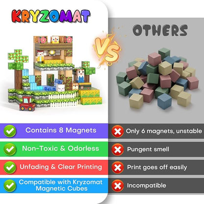 Magnetic Blocks, Magnet Cubes for Kids, STEM Sensory Toys for Toddlers Boys - Image 4