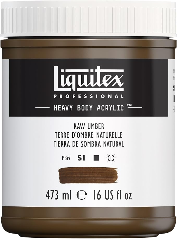 Liquitex Professional Heavy Body Acrylic Paint, 16-oz Pot, Raw Umber by Liquitex
