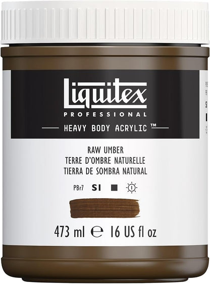 Liquitex Professional Heavy Body Acrylic Paint, 16-oz Pot, Raw Umber by Liquitex