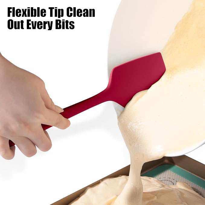 600°F Heat Resistant Silicone Spatula, Doosu High Temp Flexible Kitchen Rubber - Image 6