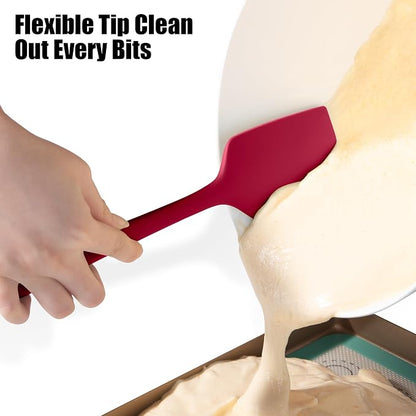 600°F Heat Resistant Silicone Spatula, Doosu High Temp Flexible Kitchen Rubber - Image 6