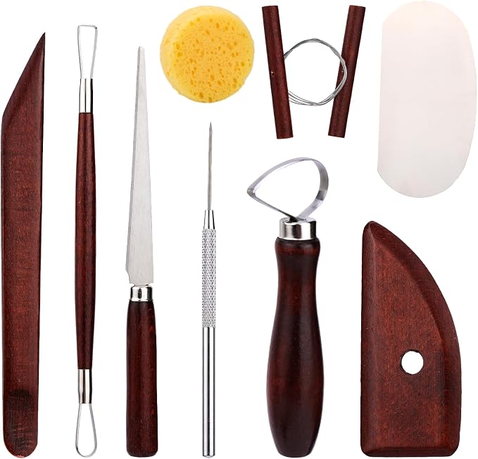 Pottery Tools Kit, Clay Tools Set, Ceramic Tool Kit, Pottery Tools and Supplies by Zlulary