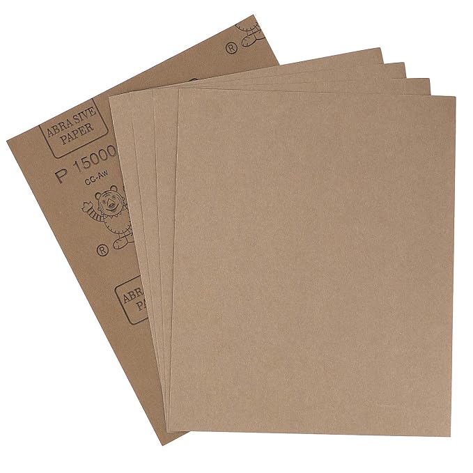 9x11 inch 5 Sheets Sandpaper, Wet or Dry 15000 High Grit Extra Fine Sand Paper by ADVcer