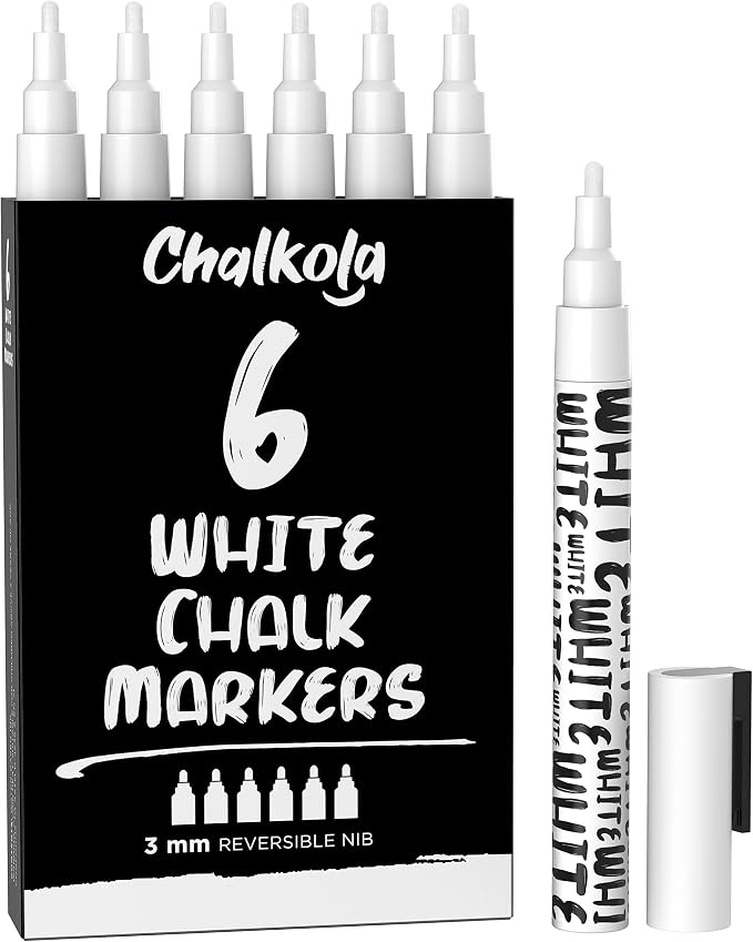Chalkola White Chalk Markers by Chalkola