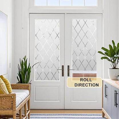Window Privacy Film Decorative for Front Door, Bathroom Static Cling Stained - Image 6