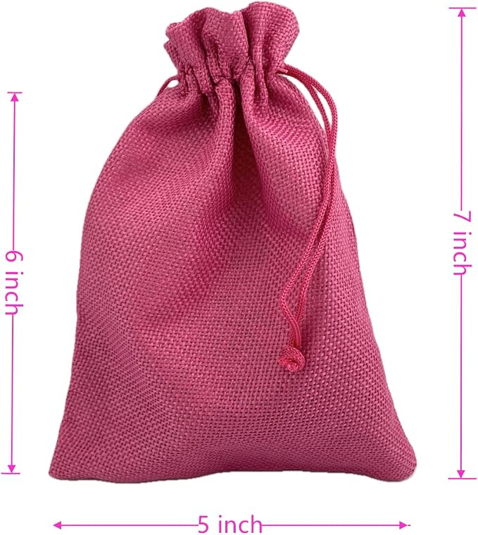 Palmhomee Pack of 25 Burlap Gift Bags - Image 3