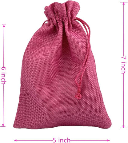 Palmhomee Pack of 25 Burlap Gift Bags - Image 3