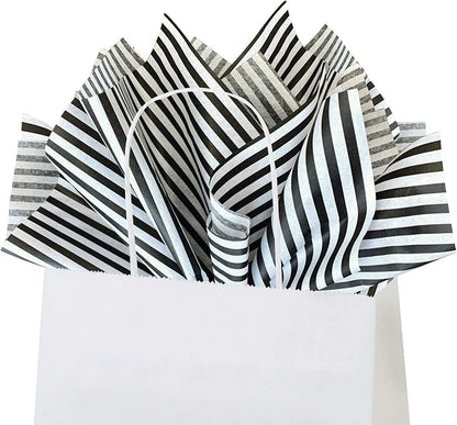 Flexicore Packaging Black Pin Stripe Print Gift Wrap Tissue Paper Size: 15 Inch - Image 4