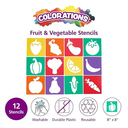Colorations Fruit & Vegetable Shapes Stencils - Image 2