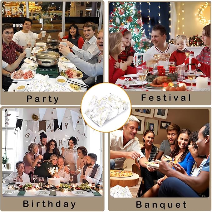 80-Pack Napkins Disposable Paper Towel Cocktail Dinner Party Decoration - Image 7