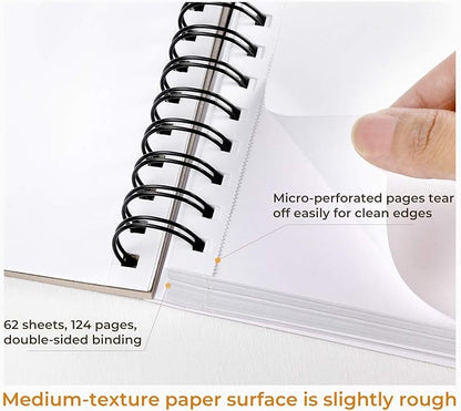 Mix Media Pad, Ohuhu Mixed Media Art Sketchbook, 120 LB/200 GSM Heavyweight - Image 6