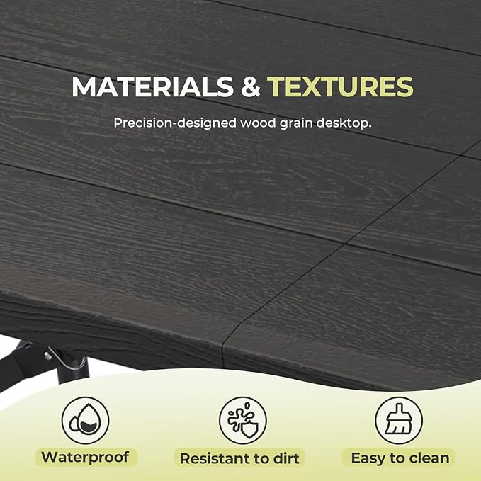 4Ft Folding Table Adjustable Height Portable Folding Tables Heavy Duty 400 lbs - Image 5
