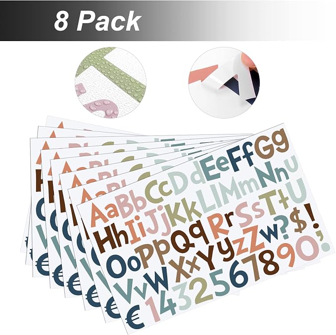 TaoBary 544 Pcs 2 Inch 16 Sheets Large Letter Stickers, Upper and Lower Case - Image 6