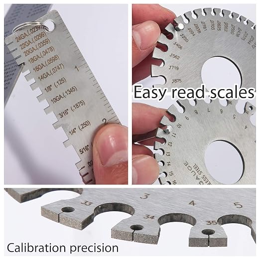 ZeeDix 4 Pcs Stainless Steel Metal Sheets Welding Thickness Gauge- Wire Gauge - Image 4