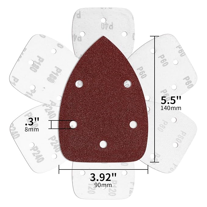 100-Pack Mouse Sandpaper for Mouse Detail Sanders, Grits 40/80/120/180/240 - Image 4