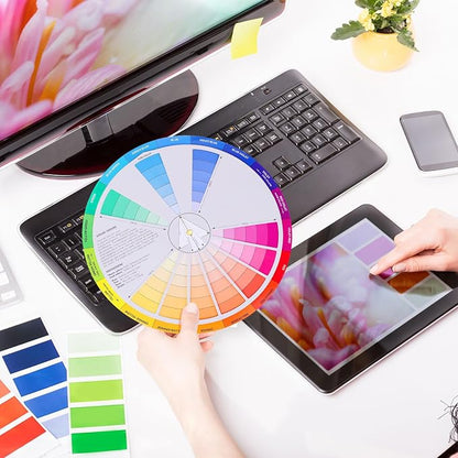 Garneck Creative Color Wheel Learning Chart Color Mixing Rotation Tool - Image 5