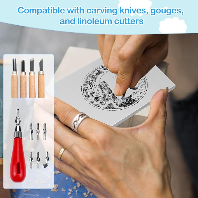 Frienda 50 Pack Rubber Carving Blocks 4 x 6 Inch, Rubber Stamp Carving Blocks - Image 4