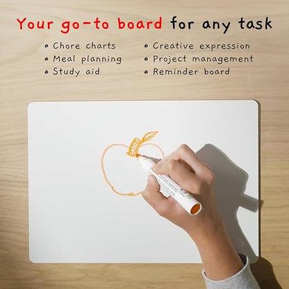 6 Premium Small Dry Erase Board 9"x12"- Portable Dry Erase Lap Board, Handheld - Image 5