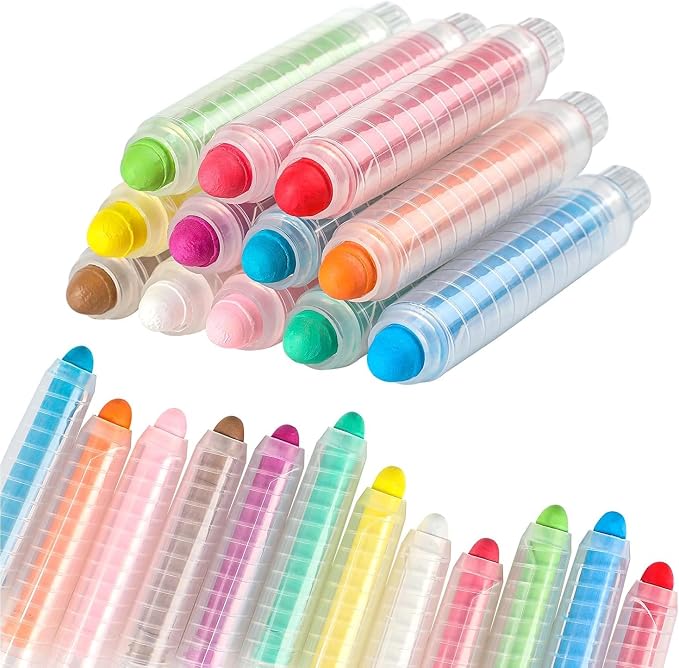 24 Pcs Dustless Chalk Colored twistable Chalk by Unknown
