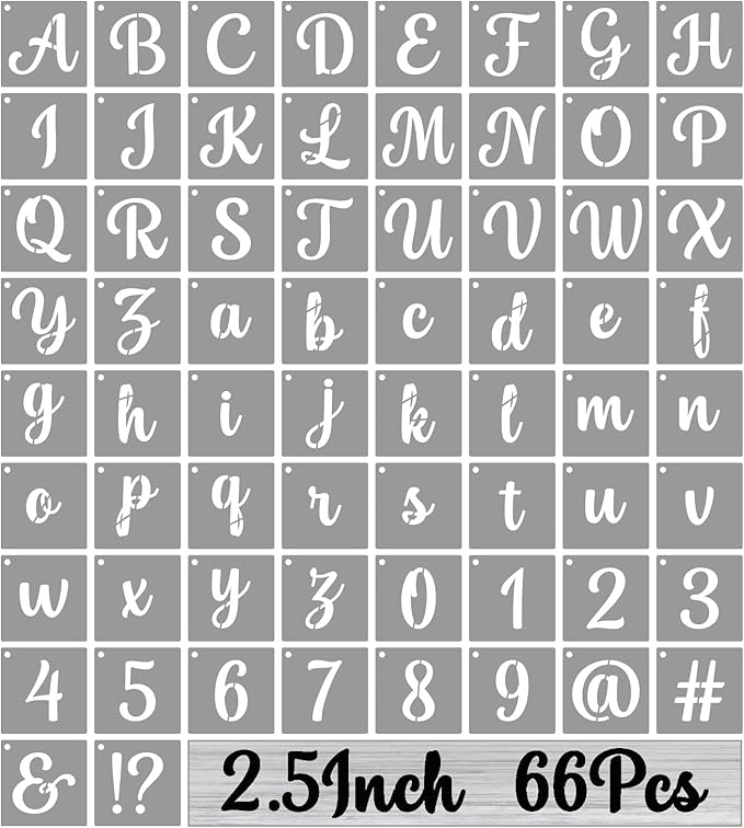 BAMIDELE 2.5 Inch Alphabet Letter Stencils by BAMIDELE