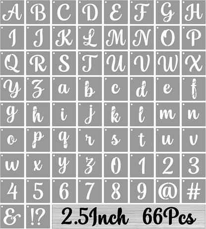 BAMIDELE 2.5 Inch Alphabet Letter Stencils by BAMIDELE