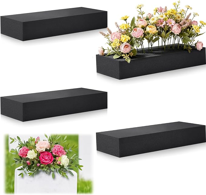 Lallisa 4 Pcs Reusable Floral Foam Blocks Water Weather Resistant Dry Floral by Lallisa