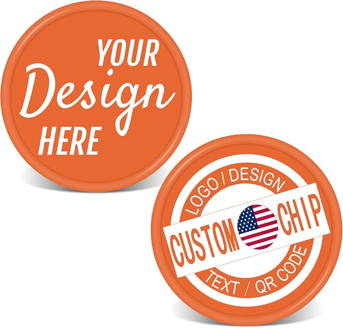 500 Personalized Plastic Chips, Custom Poker Chip, Print Your Logo Image or Text by ZLYXIU