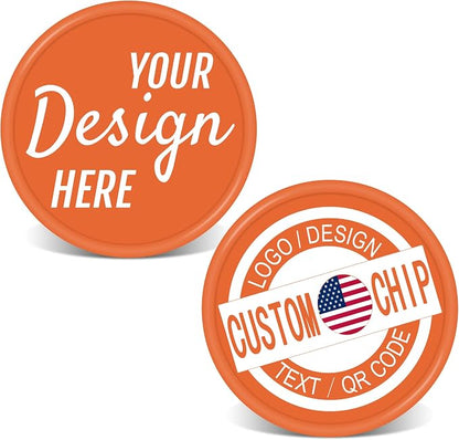 500 Personalized Plastic Chips, Custom Poker Chip, Print Your Logo Image or Text by ZLYXIU