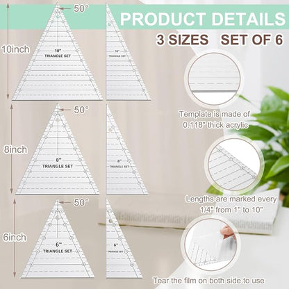 Kigley 3 Set Tall Triangle Rulers - Image 2